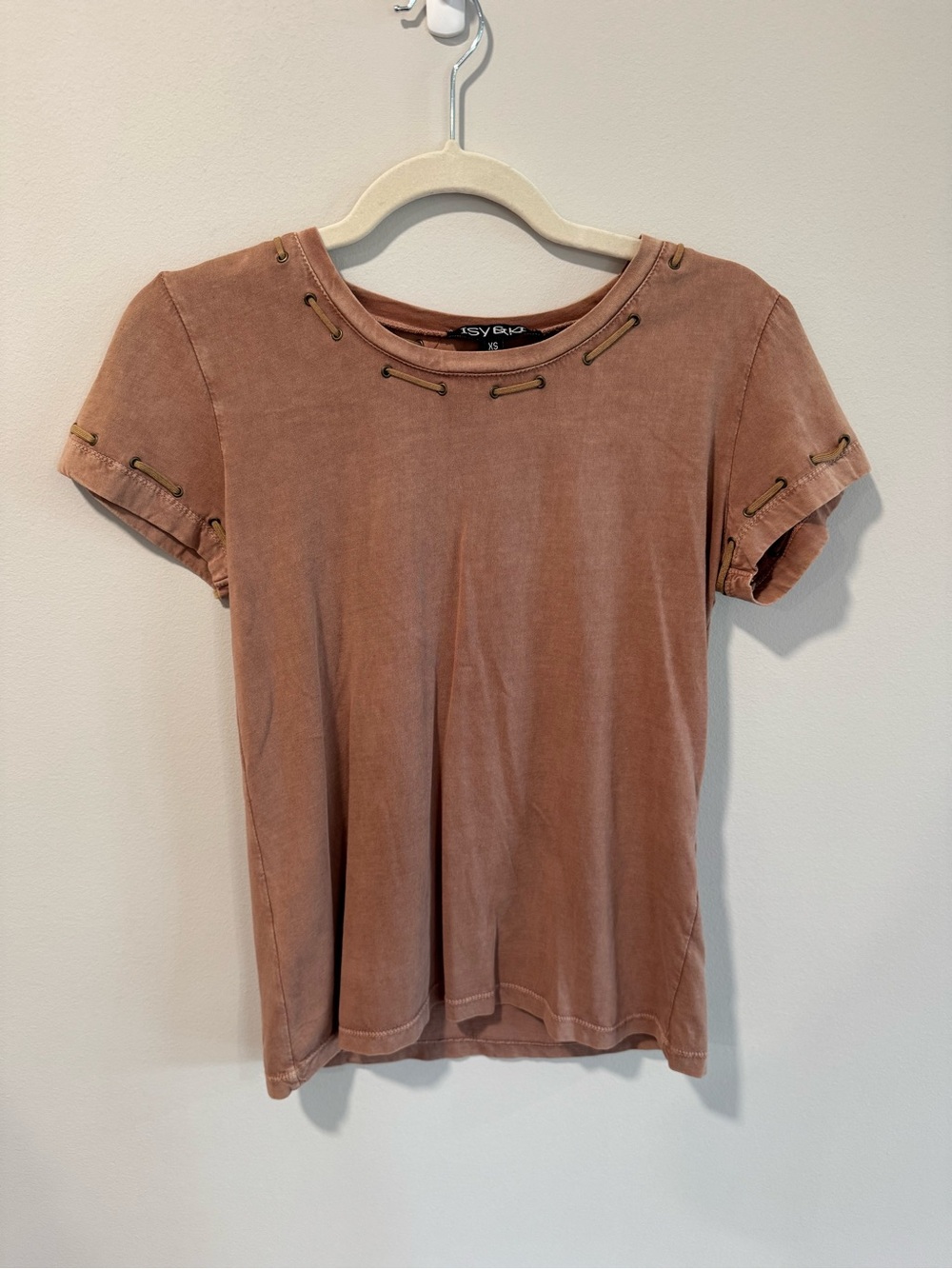 Anthropologie Light Brown Short Sleeve Tee